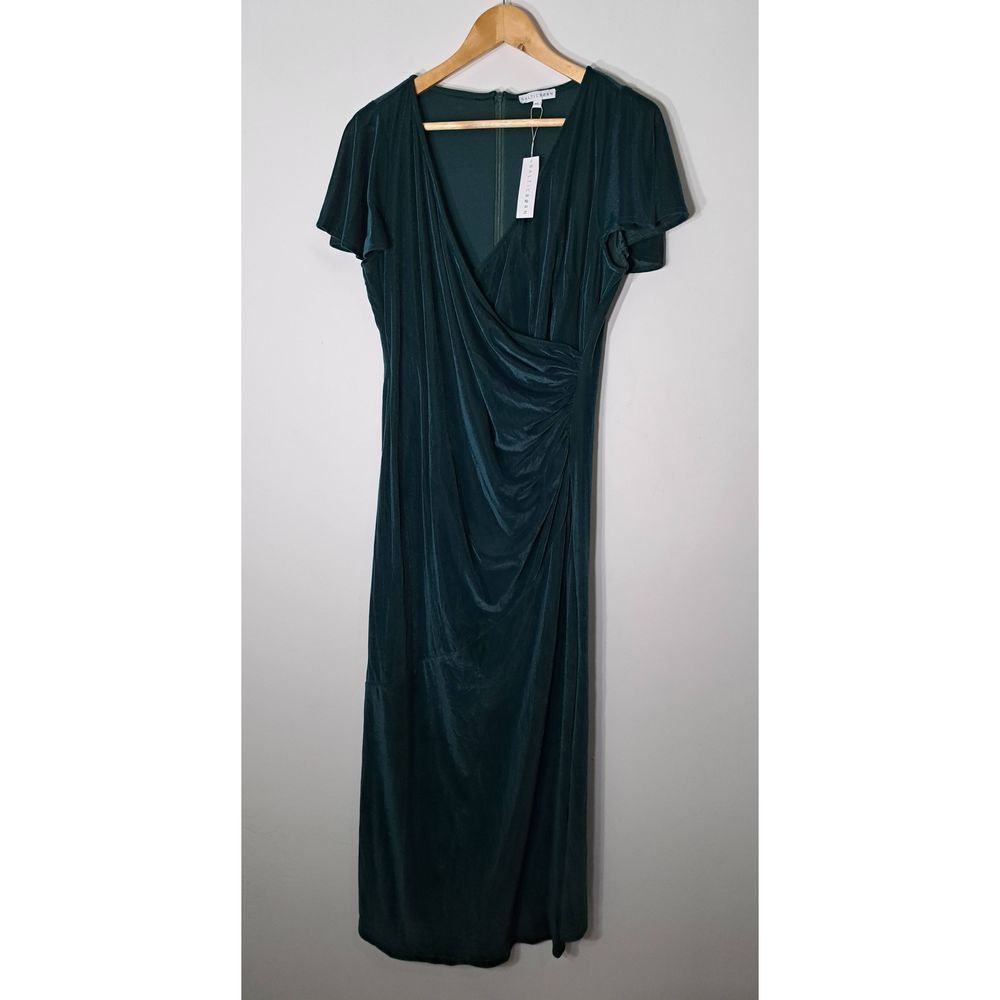 Baltic Born Deep Teal Green Wrap Maxi Dress